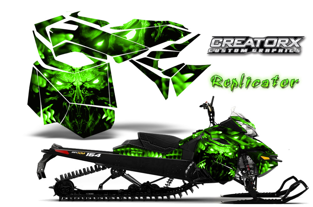Skidoo Rev XM Graphics Kit Replicator Green